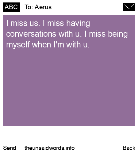 unsent message to Aerus