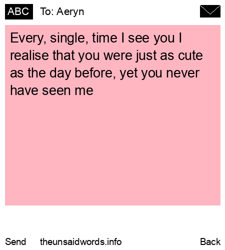 unsent message to Aeryn
