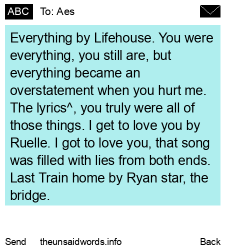 unsent message to Aes