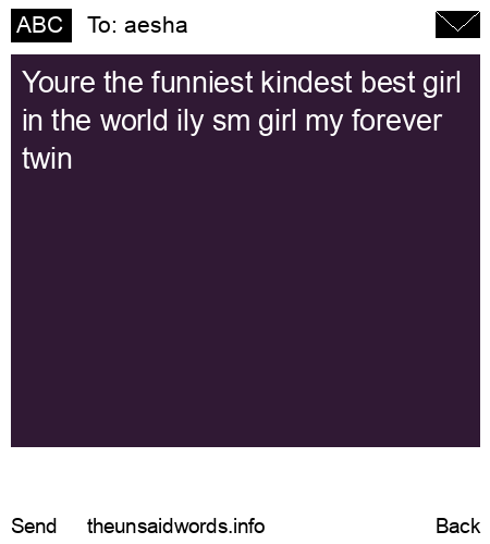 unsent message to aesha