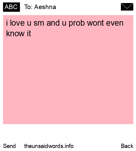 unsent message to Aeshna