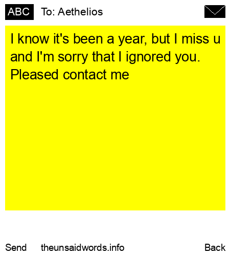 unsent message to Aethelios 