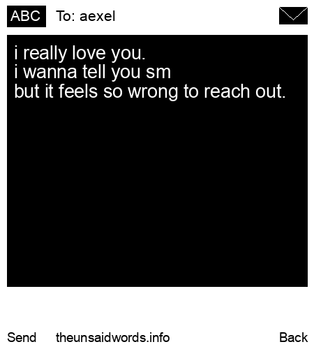 unsent message to aexel