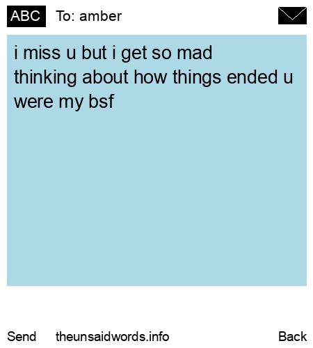 unsent message to amber