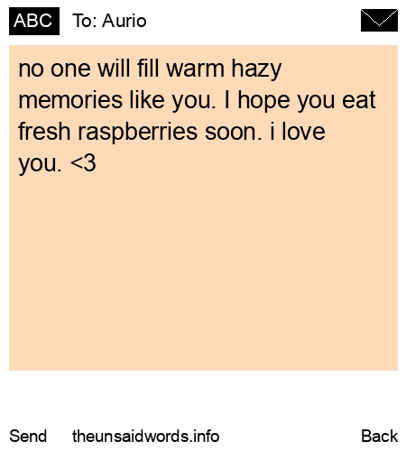 unsent message to Aurio