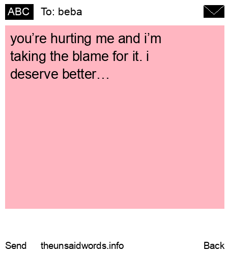 unsent message to beba