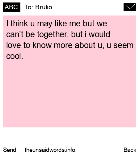 unsent message to Brulio 