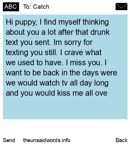 unsent message to Catch