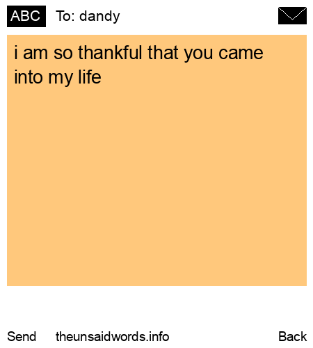 unsent message to dandy