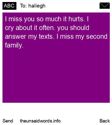 unsent message to haliegh