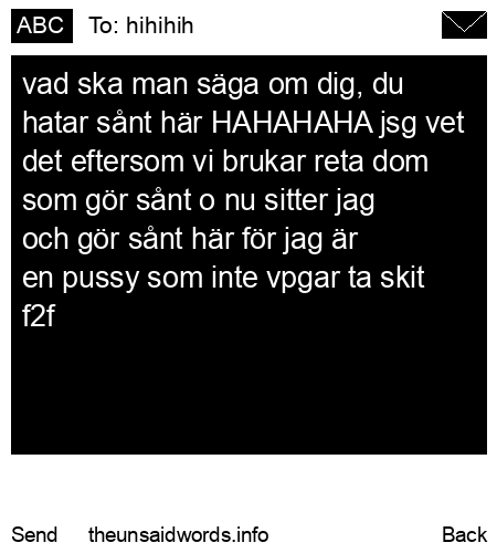 unsent message to hihihih