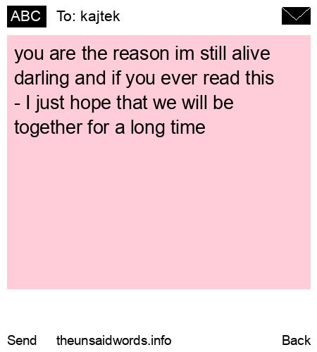 unsent message to kajtek