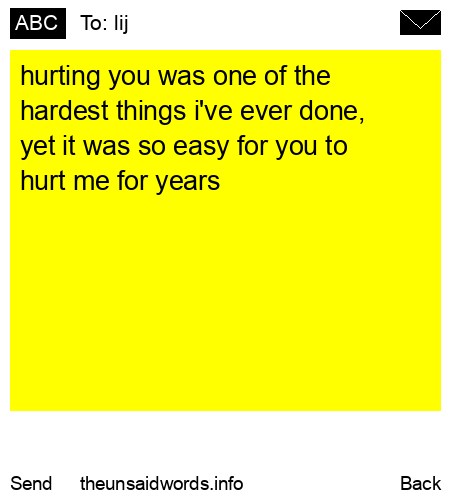 unsent message to lij