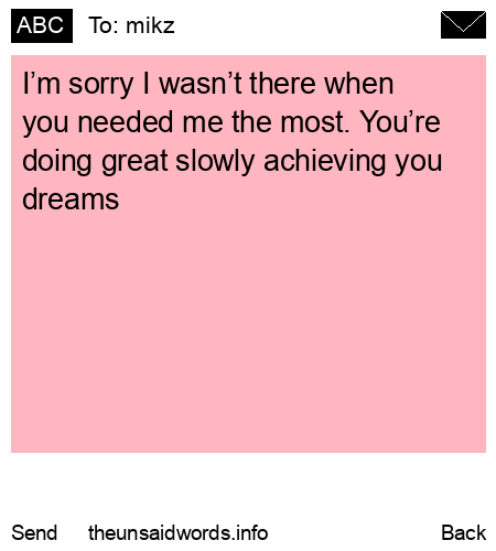 unsent message to mikz