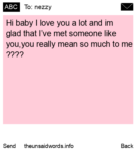 unsent message to nezzy