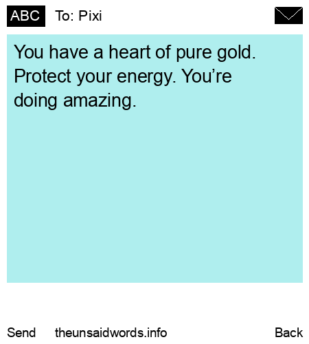 unsent message to Pixi