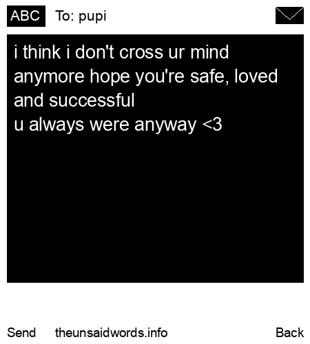 unsent message to pupi