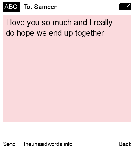 unsent message to Sameen