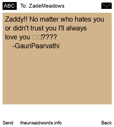unsent message to ZadeMeadows 