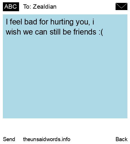 unsent message to Zealdian