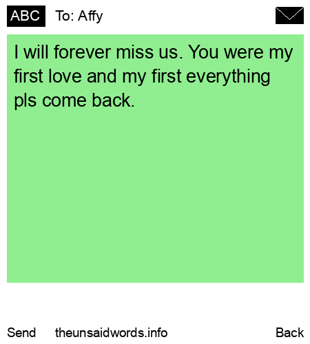 unsent message to Affy