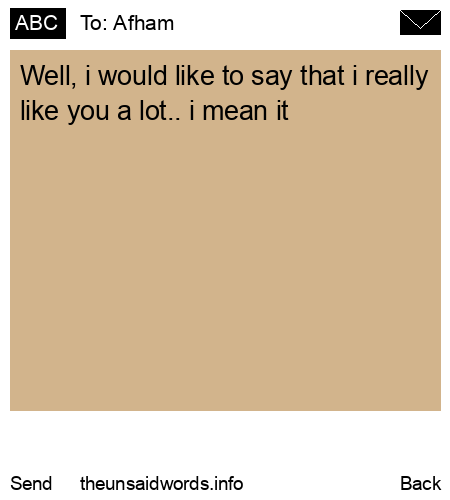 unsent message to Afham 