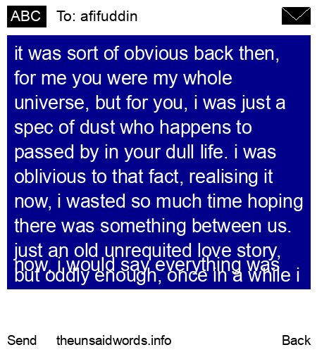 unsent message to afifuddin
