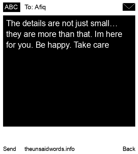 unsent message to Afiq