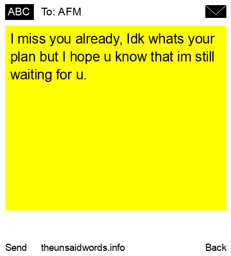 unsent message to AFM