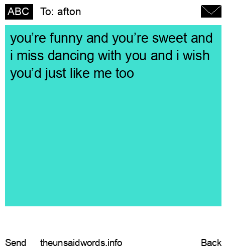 unsent message to afton