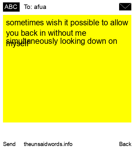 unsent message to afua
