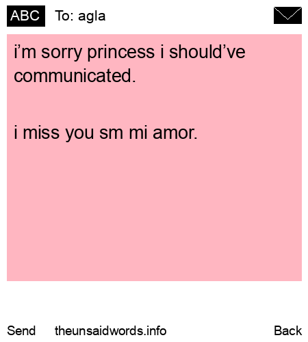 unsent message to agla 