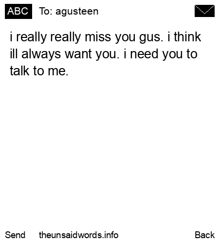 unsent message to agusteen