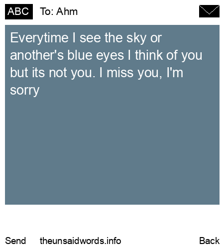 unsent message to Ahm