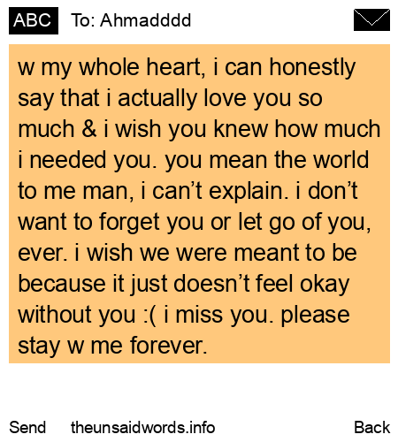 unsent message to Ahmadddd