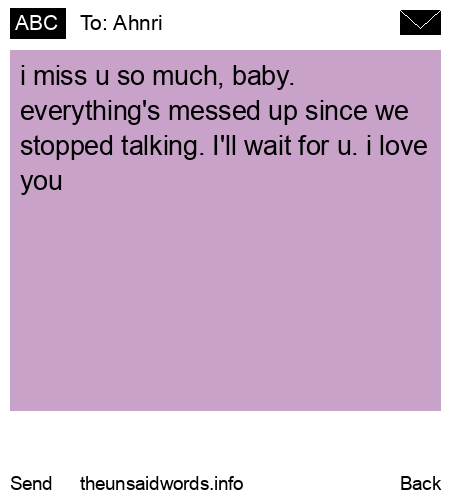 unsent message to Ahnri 