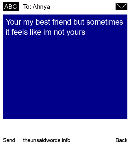 unsent message to Ahnya