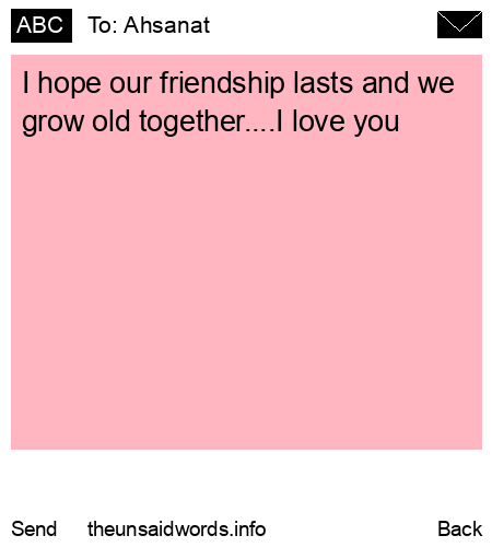 unsent message to Ahsanat 