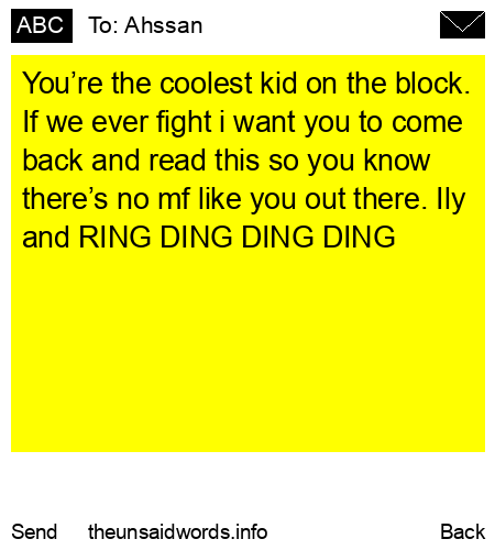 unsent message to Ahssan