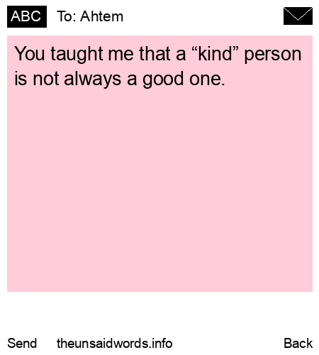 unsent message to Ahtem