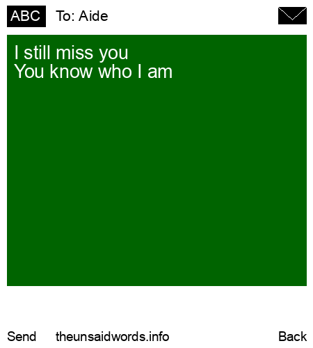 unsent message to Aide 
