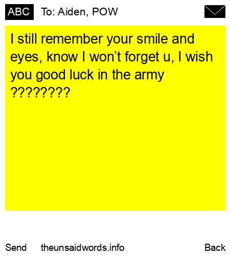 unsent message to Aiden, POW