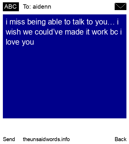 unsent message to aidenn