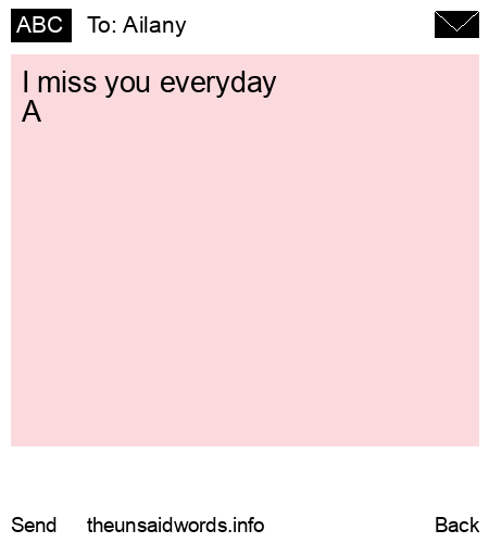 unsent message to Ailany
