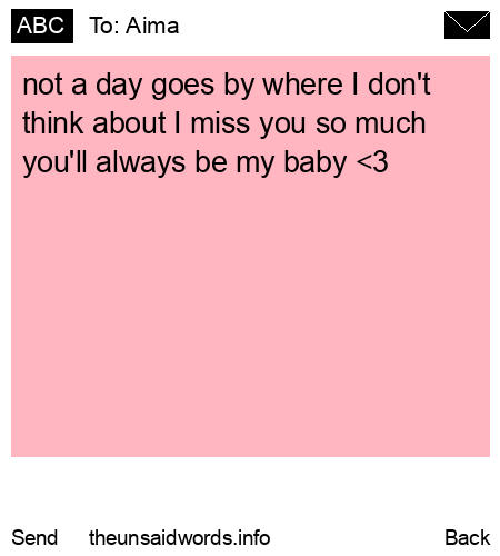 unsent message to Aima