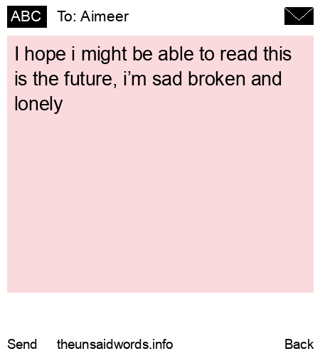 unsent message to Aimeer