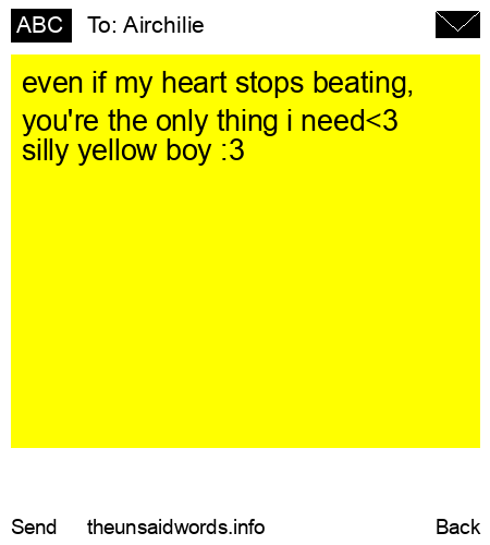 unsent message to Airchilie