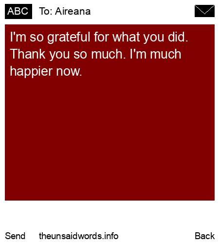 unsent message to Aireana