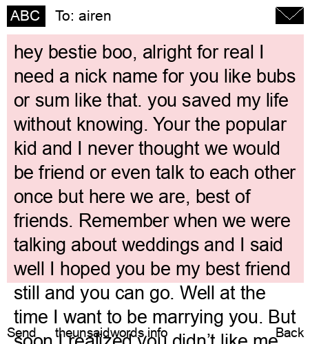 unsent message to airen