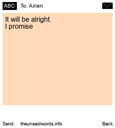 unsent message to Airien